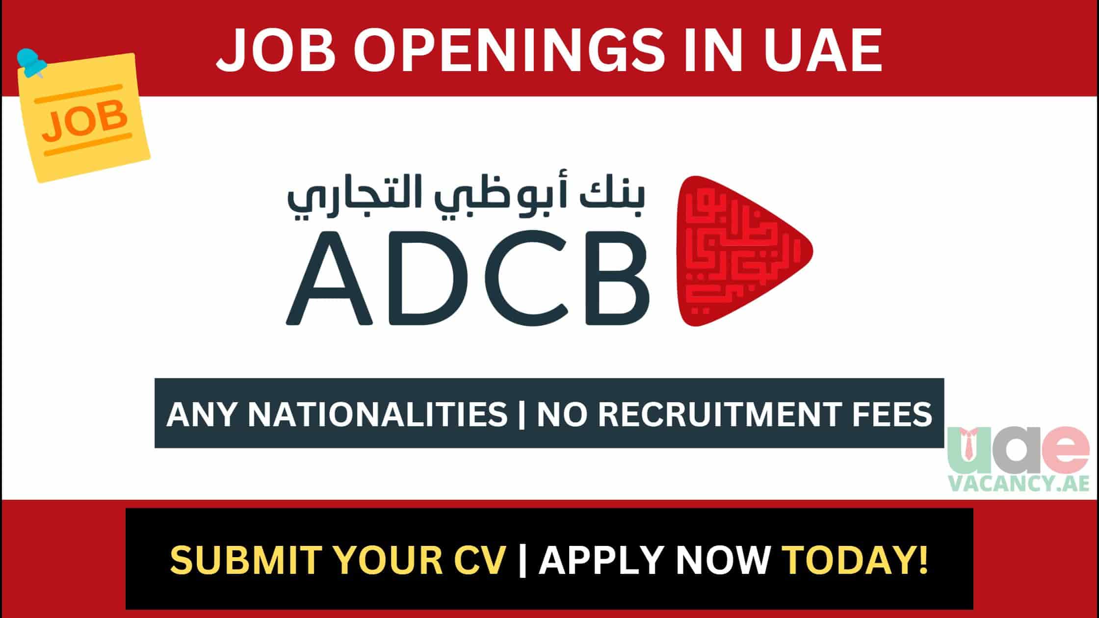 ADCB Careers in UAE