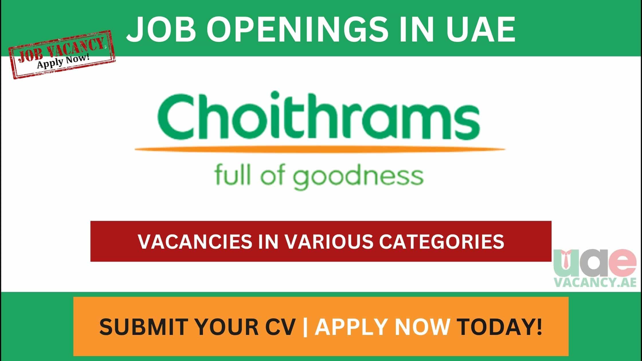 Choitrams Careers in UAE